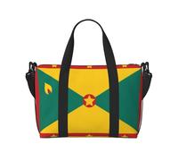 Poezjzw Bolsa de viaje con diseño de bandera de Granada, resistente al agua, para fin de semana, plegable, ideal para llevar durante la noche, Negro -, Talla única
