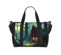 Poezjzw Bolsa de viaje con diseño de gnomo animador, bolsa de equipaje de mano, resistente al agua, para fin de semana, para la noche, plegable, Negro -, Talla única