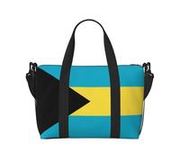 Poezjzw Bolsa de viaje con la bandera de las Bahamas para fin de semana, bolsas de mano de mano para mujeres, bolsas de hospital para trabajo de parto y parto, bolsa de equipaje nocturna, color negro,