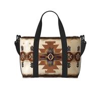 Poezjzw Bolsa de viaje con patrones de nativos americanos, bolsa de transporte para mujer, bolsas de hospital para trabajo de parto y parto, bolsa de equipaje nocturna, color negro, talla única,