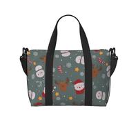 Poezjzw Bolsa de viaje de muñeco de nieve y cervatillo para fin de semana, bolsas de mano de mano para mujeres, bolsas de hospital para trabajo de parto y parto, bolsa de equipaje nocturna, color