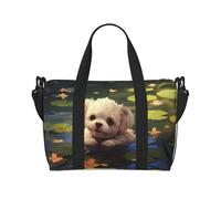 Poezjzw Bolsa de viaje para cachorros de natación, bolsa de equipaje resistente al agua, bolsa de viaje para fin de semana, bolsa plegable, Negro -, Talla única