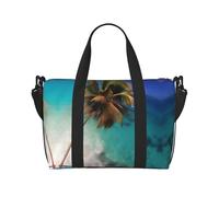 Poezjzw Bolsa de viaje para mujer con diseño de Islas Caribeñas, bolsa de transporte para fin de semana, bolsas de hospital para trabajo de parto y parto, color negro, talla única, Negro, One Size