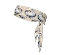 Poezjzw Bonita diadema con estampado de cisne, bandana multideportiva, unisex, el mejor equipo deportivo unisex para yoga, correr, ciclismo, gimnasio
