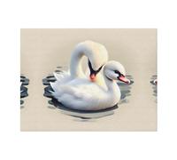 POEZJZW Bonita manta de franela con patrón de cisne, ligera y cómoda, ultrasuave, cálida, de microforro polar, para cama, sofá, sala de estar, 60 x 50 pulgadas