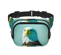 Poezjzw Brave Eagle - Riñonera de viaje adecuada para correr, ciclismo y aventuras al aire libre, almacenar teléfonos móviles y tarjetas de crédito, Negro -, Talla única