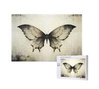 Poezjzw Butterfly On The Wing - Rompecabezas clásico de madera de 1000 piezas, decoración moderna del hogar, juego intelectual, 75 x 50 cm