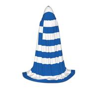 POEZJZW Capa con capucha con patrón de bandera griega para adultos, hombres y mujeres, disfraz de Navidad, disfraz de cosplay, talla M
