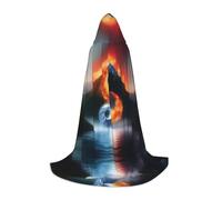 POEZJZW Capa con capucha con patrón de montaña Taiji Water And Fire, para adultos, hombres y mujeres, Navidad, disfraces de cosplay, talla L