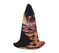 POEZJZW Capa con capucha con patrón de planeta desconocido, para adultos, hombres y mujeres, sudaderas con capucha de Navidad, disfraces de cosplay, talla M