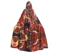 POEZJZW Capa larga con capucha con patrón de frutas locas para Halloween, cosplay, capa unisex