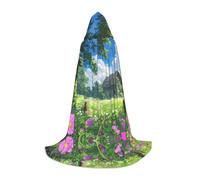 POEZJZW Chalet In The Grassland - Capa con capucha para adultos, hombres y mujeres, disfraz de Navidad, capa para cosplay, talla L