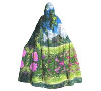 POEZJZW Chalet In The Grassland - Disfraz de capa con capucha para hombres y mujeres, disfraz de Navidad, disfraz de cosplay
