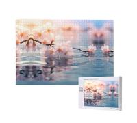 Poezjzw Cherry Blossoms In Full Bloom - Rompecabezas clásico de madera de 1000 piezas, decoración moderna del hogar, juego intelectual, 75 x 50 cm
