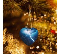 Poezjzw Colgante de cerámica con patrón de relámpago y trueno, adecuado para el hogar, centros comerciales y celebraciones navideñas