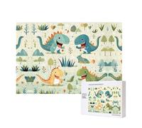 Poezjzw Cute Little Baby Dinosaur - Rompecabezas clásico de 300 piezas de madera para decoración del hogar, juego intelectual, 40 x 28 cm