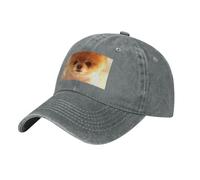 POEZJZW Cutest Dog Puppy Pattern Cowboy Baseball Capadjustable Metal Snapback Cotton Trucker Hat Unisex Black, gris, Talla única