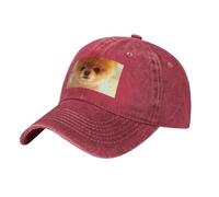 POEZJZW Cutest Dog Puppy Pattern Cowboy Baseball Capadjustable Metal Snapback Cotton Trucker Hat Unisex Black, rosso, Talla única