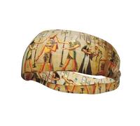 Poezjzw Diadema deportiva para mujer en el antiguo Egipto, adecuada para correr, yoga, banda elástica que absorbe la humedad