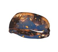 Poezjzw Diademas con patrón de Cenicienta, atlético, béisbol, baloncesto, fútbol, banda transpirable y elástica para deportes, correr, ejercicio