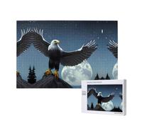 Poezjzw Eagle Under The Stars - Rompecabezas clásico para adultos, 1000 piezas, rompecabezas de madera moderno para decoración del hogar, juego intelectual, 75 x 50 cm