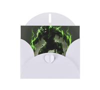 POEZJZW Elves On The Tree Spirit - Tarjetas de Navidad de papel perlado, con sobres blancos, tarjetas de agradecimiento, boda, día de San Valentín, 10 unidades