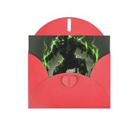 POEZJZW Elves On The Tree Spirit - Tarjetas de Navidad de papel perlado, con sobres rojos, tarjetas de agradecimiento, boda, día de San Valentín, 10 unidades