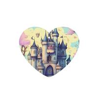 Poezjzw Fairytale - Ambientadores para coche, diseño de castillo, 4 unidades, en forma de corazón, para colgar en forma de corazón, para aromaterapia, ambientadores perfumados para dormitorio y baño