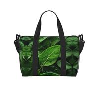 Poezjzw Green Nature - Bolsa de viaje para equipaje de mano, resistente al agua, para fin de semana, para la noche, plegable, Negro -, Talla única