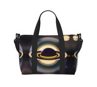Poezjzw Hermosa bolsa de viaje Saturn para fin de semana, bolsas de mano para mujeres, bolsas de hospital para trabajo de parto y parto, bolsa de equipaje nocturna, color negro, talla única, Negro,