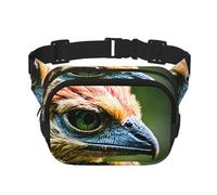 Poezjzw Hermosa riñonera de viaje con diseño de pájaro antepasado adecuada para correr, ciclismo y aventuras al aire libre, almacenar teléfonos móviles y tarjetas de crédito, negro, talla única, Black