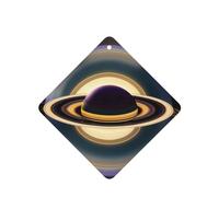 Poezjzw Hermoso ambientador de coche con patrón de Saturno, 4 piezas, tabletas cuadradas de aromaterapia para colgar, ambientadores perfumados para dormitorio y baño