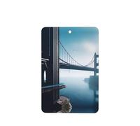 Poezjzw High Bridge Over The Sea Pattern - Ambientadores para coche, 6 unidades, rectangulares colgantes, tabletas de aromaterapia, ambientadores perfumados para dormitorio, armario, zapatos