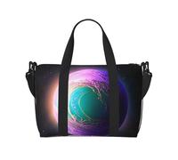 Poezjzw Hot Planet - Bolsa de viaje para equipaje de mano, resistente al agua, para fin de semana, para la noche, plegable, Negro -, Talla única