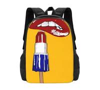 POEZJZW Kiss Art - Mochila informal con estampado de paletas para el colegio, para el día de las mujeres y deportes, bolsa de viaje para laptop