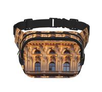 Poezjzw La riñonera cuadrada de arquitectura clásica es adecuada para viajes, deportes al aire libre y ciclismo. Es adecuada tanto para hombres como para mujeres