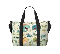 Poezjzw Linda bolsa de viaje con diseño de dinosaurio, para fin de semana, para mujeres, bolsas de hospital para trabajo de parto y parto, color negro, talla única, Negro, One Size