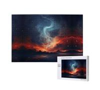 Poezjzw Liquefied Clouds2 - Rompecabezas de madera para adultos, 1000 piezas, para familia, amigos, decoración del hogar, arte de pared, 29.5 x 19.7 pulgadas