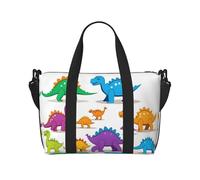 Poezjzw Little Dinosaur - Bolsa de viaje para equipaje de mano, resistente al agua, para fin de semana, para la noche, plegable, Negro -, Talla única