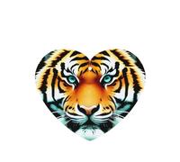 Poezjzw Little Fat Tiger Head - Ambientadores para coche, 4 unidades, en forma de corazón, para colgar, aromaterapia, ambientadores perfumados para dormitorio y baño