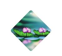 Poezjzw Lotus On The Lake - Ambientadores para coche, 6 unidades, cuadrados, para colgar en tabletas de aromaterapia, ambientadores perfumados para dormitorio y baño