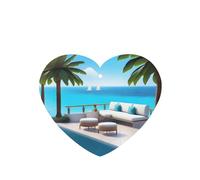 Poezjzw Love Island On The S - Ambientadores para coche, 6 unidades, en forma de corazón, para colgar, aromaterapia, ambientadores perfumados para dormitorio y baño