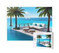 Poezjzw Love Island On The S - Rompecabezas clásico para adultos, 500 piezas, rompecabezas de madera moderno para decoración del hogar, juego intelectual, 52 x 38 cm