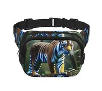 Poezjzw Lucky Tiger - Riñonera de viaje adecuada para correr, ciclismo y aventuras al aire libre, almacenar teléfonos móviles y tarjetas de crédito, Negro -, Talla única