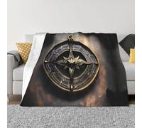 POEZJZW Magical Design - Manta de franela con patrón de brújula de runas nórdicas, ligera y cómoda, ultrasuave, cálida, microforro polar, cama, sofá, sala de estar, 40 x 30 pulgadas