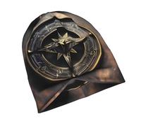 POEZJZW Magical Design Norse Runes - Gorro con patrón de brújula, elástico, cálido y transpirable, ligero, adecuado para mujeres embarazadas, pacientes con cáncer, uso diario, color negro