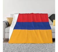 POEZJZW Manta de franela con patrón de bandera de Armenia de 60 x 50 pulgadas, manta de felpa súper suave para sofá, cama, sofá, campamento y viajes