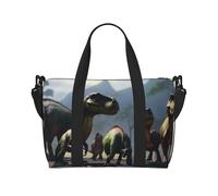 Poezjzw Many Kinds Of Dinosaurs - Bolsa de viaje para equipaje de mano, resistente al agua, para fin de semana y noche, plegable, Negro -, Talla única