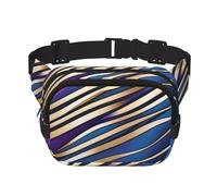 Poezjzw Minimalista Lines - Riñonera de viaje adecuada para correr, ciclismo y aventuras al aire libre, almacenar teléfonos móviles y tarjetas de crédito, negro, talla única, color negro, Black, Talla