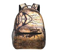 POEZJZW Mochila ligera con patrón de caza de ciervos, mochila de viaje para laptop, para niñas, niños, regalos universitarios, mochilas casuales